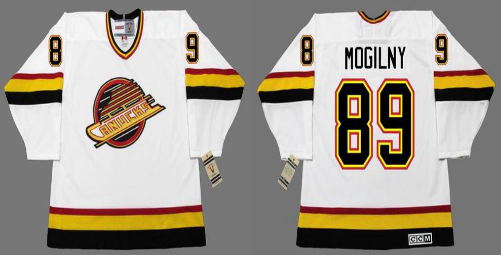 2019 Men Vancouver Canucks #89 Mogilny White CCM NHL jerseys